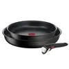 Image de Lot 2 poêles et poignée Tefal Ingenio Eco Resist 24 et 28 cm Noir