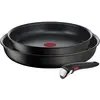 Image de Tefal Lot de 3 poêles à frire empilables Ingenio Unlimited (24/28 cm), poignée amovible, peu encombrantes, Poêle + casserole, Noir