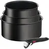 Image de Tefal Ingenio Unlimited Set de 4 casseroles 16/18/20 cm + poignée (L7639102), Aluminium - PTFE, Poêle + casserole, Noir