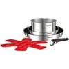 Image de Tefal Ingenio Emotion, Set de poêles et de casseroles, Argent, Noir