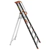 Image de Escabeau 6 marches Centaure Pro'UP, marchepied en aluminium pliable, sécurisé avec rampes, plateforme 120cm, hauteur travail max 320cm, garantie 5 ans
