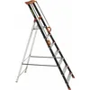 Image de Escabeau 7 marches Centaure Pro'UP, marchepied en aluminium pliable, sécurisé avec rampes, plateforme 140cm, hauteur travail max 340cm, garantie 5 ans