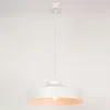 Image de Suspension Forme Industrielle En Métal Peint Blanc