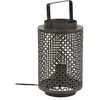 Image de Lampe Forme Lanterne Ronde En Métal Perforé Rouille