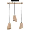 Image de Suspension Métal Et Raphia Playa 3 Lumières L55 Cm Naturel