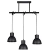 Image de Suspension Métal Dock 3 Lumières L55 Cm Noir Mat Corep