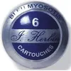 Image de Herbin - Boîte de 6 cartouches d'Encre standard - Bleu Myosotis