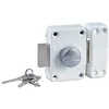 Image de Bricard - Verrou de securité blanc a bouton pour porte avec cylindre 45 mm Alpha Bricard