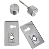 Image de Ensemble à bouton sur plaque horizontale pour clé I finition inox brossé BRICARD 2036021
