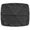 Image de Jeu de plaques Super 2 Antiadhésives Lagrange pour 6 gaufres coeur 030522 Noir