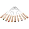 Image de Lot de 10 fourchettes a fondue Lagrange AC340106 Bois