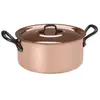 Image de Baumalu 204013 Poêle de cuisson avec couvercle 24 cm de diamètre, Poêle + casserole, Orange, Cuivre