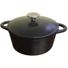 Image de Cocotte en fonte - 336407 - Ronde 26 cm - Noir mat
