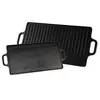 Image de Plancha fonte 42 x 23 cm - réversible - Baumalu - Noir - Fonte