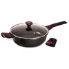 Image de Sauteuse avec couvercle granit Pro céramique 28 cm - Baumalu - Noir - Fonte Aluminium