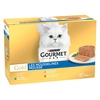 Image de 12x85g Gourmet Gold Les Mousselines lot mixte (lapin, poulet, poisson, reins) - Pâtée pour chat