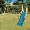 Image de Portique 2,30 m pour 6 enfants, nacelle en tissu, plateforme toboggan