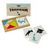Image de JEUJURA Jeu de tangram en bois - Coffret en bois