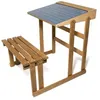 Image de JEUJURA Bureau D'Ecolier En Bois - Teinté Chene Hauteur 60 cms