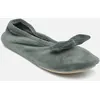 Image de Ballerine Velours   Grand Noeud W par Isotoner Vert 39 - 40 Femme