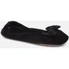Image de Ballerine Velours Bio   Grand Noeud W par Isotoner Noir 35 - 36 Femme