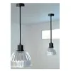 Image de TIBELEC Suspension métal noir E27 60W & fil tissu noir