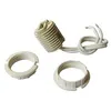 Image de Tibelec 854710 douille halogène filetée + 2 bagues pour ampoule à culot g9 blanc