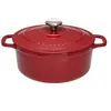 Image de Cocotte ronde 20 cm chasseur rouge uni interieur sable - Chasseur - Rouge - Fonte émaillée