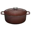 Image de Cocotte ronde en fonte émaillée 20cm bois de rose Chasseur puc472062