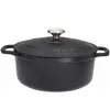 Image de Cocotte ronde 24 cm chasseur noir interieur noir - Chasseur - Noir - Fonte émaillée