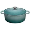 Image de Cocotte ronde 24 cm Chasseur bleu - Chasseur - Bleu - Fonte émaillée
