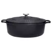 Image de Cocotte ovale en fonte émaillée 25cm noire sublime Chasseur PUC472501