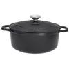 Image de Cocotte ronde 26 cm chasseur noir interieur noir - Chasseur - Noir - Fonte émaillée