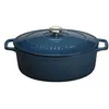 Image de Cocotte ovale en fonte émaillée 29cm bleu Chasseur PUC472997