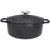 Image de Cocotte ronde 32 cm chasseur noir interieur noir - Chasseur - Noir - Fonte émaillée