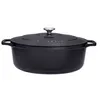 Image de Cocotte ovale 33 cm chasseur noir interieur noir - Chasseur - Noir - Fonte émaillée