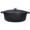 Image de Cocotte ovale 35 cm chasseur noir interieur noir - Chasseur - Noir - Fonte émaillée