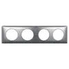 Image de Plaque anodisée Céliane - Aluminium - Quadruple horizontale / verticale 71mm