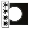Image de Plaque Céliane - Verre piano - Quadruple horizontale / verticale 71mm