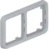 Image de Legrand, Accessoires Gamme d'interrupteurs, Plexo55 Modular Cadre de finition pour locaux humides double horizontal gris pour locaux humides en