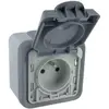 Image de LEGRAND - Prise avec terre Plexo apparent - Volet Ip 55 Ouverture Auto - Gris
