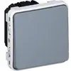 Image de Legrand interrupteur simple 10a composable avec enjoliveur plexo gris leg69921