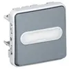 Image de Legrand - Bouton poussoir lumineux 6A bascule inverseur saillie - Plexo - gris