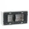 Image de Legrand - Cadre saillie profondeur 40mm pour 4 modules - Mosaic - blanc
