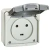 Image de Prise Plexo complet 20A saillie-Legrand-Gris-2P+T