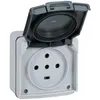 Image de Prise étanche 3P+T+N PLEXO complet gris IP55 20A - LEGRAND - 091657