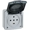 Image de Prise 3p+t+n àtanche 20a Complet Ip55 Saillie - Gris
