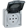 Image de Prise étanche 3P+T+N PLEXO complet gris IP55 20 A LEGRAND 091657