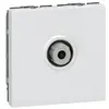 Image de Legrand prise tv type f a visser 2 modules mosaic blanc avec enjoliveur blanc
