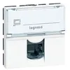 Image de LEGRAND Prise RJ 45 informatique-téléphone 2 modules Mosaic blanc avec enjoliveur blanc